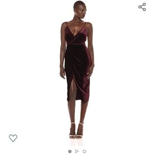 Betsy Johnson Velvet Faux Wrap Dress